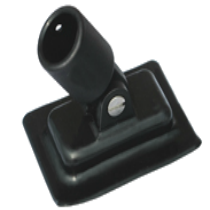 STOGELIO TVIRTINIMO DETALĖ (BAZĖ) PLASTIK. KLIJUOJAMA, 22 mm