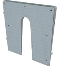 Tranco apsauga plastikinė kintamo kampo 22-1 mm, pilka