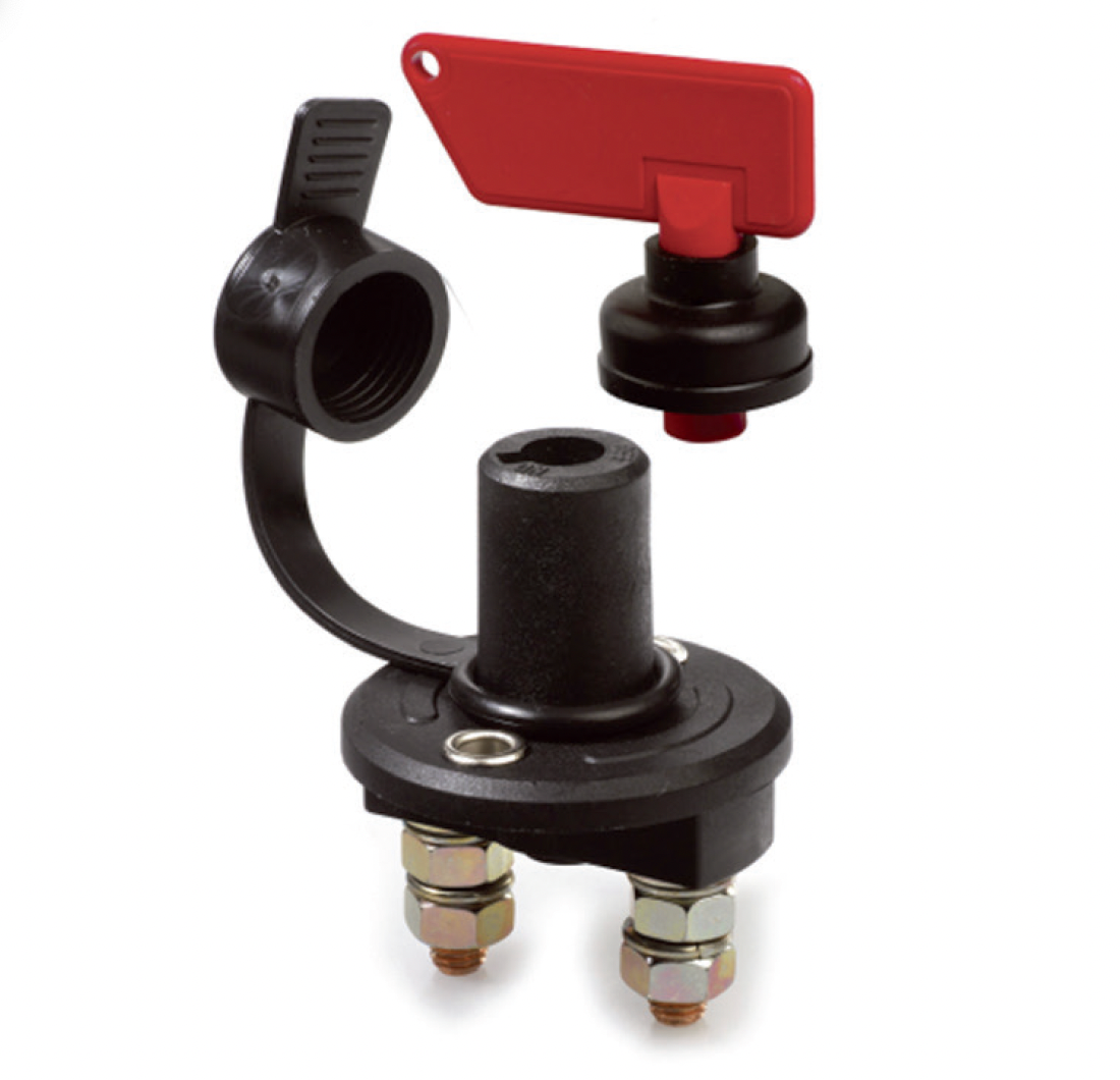 Akumuliatoriaus išjungėjas su išimamu raktu, 100A