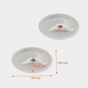 Klijuojama tvirtinimo detalė PVC valtims, pilka, 2 vnt