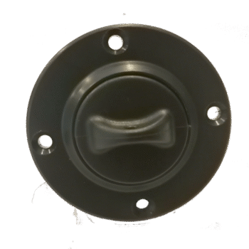 Apvalus nailoninis vandens išleidimo kamštis Ø26 mm, juodas