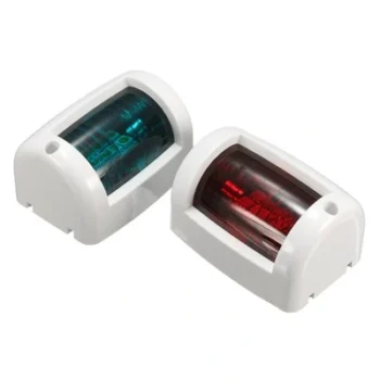 Navigacinė šviesa raudona 112,5°, 12V/10W, baltas korpusas H57 mm