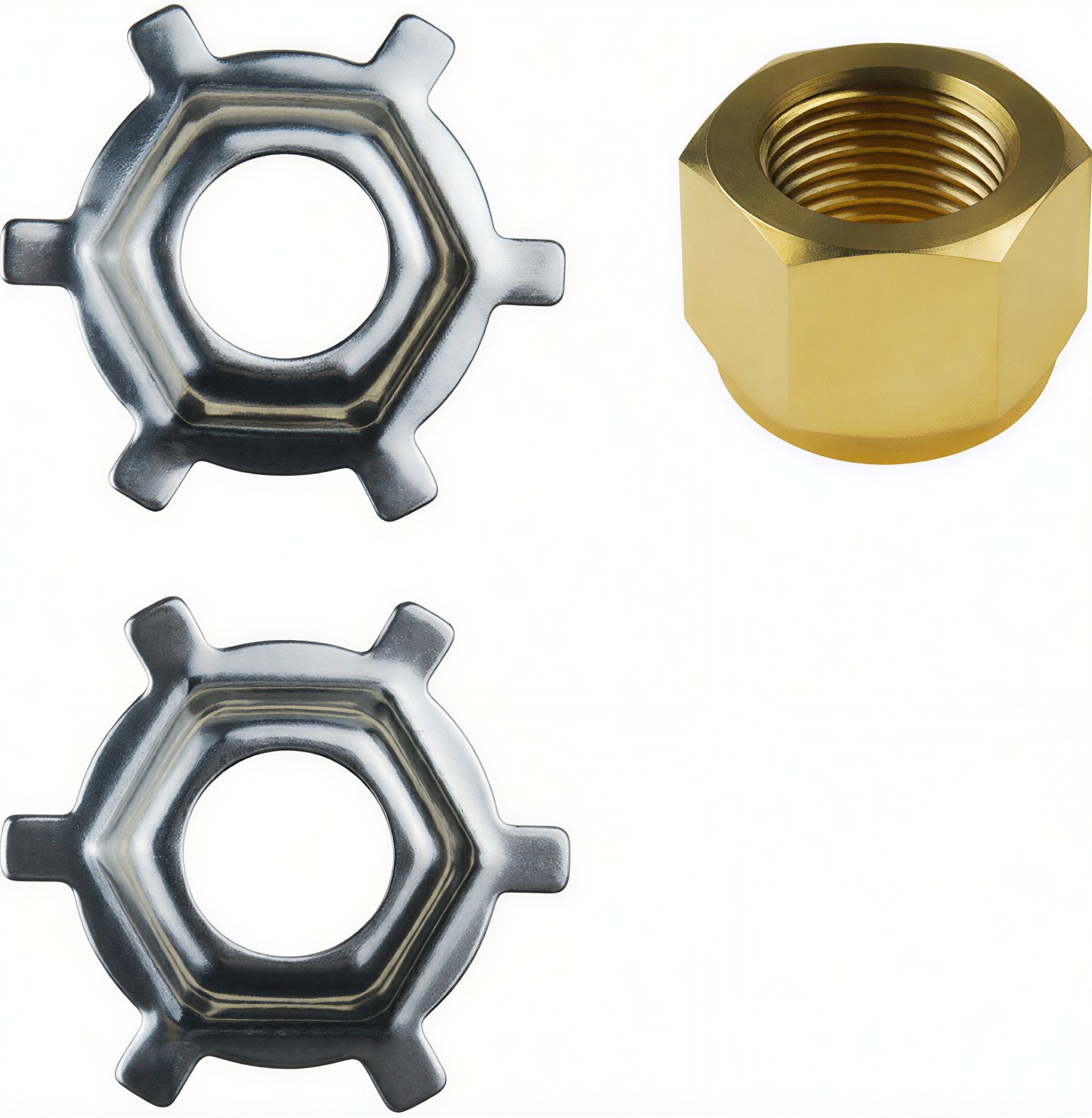 Sraigto fiksavimo veržlė su fiksatoriais V4/V6 varikliams