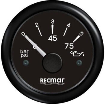 Variklio kojos padėties (trimo) indikatorius juodas 0–190°, ø51 mm