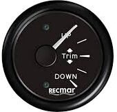 Variklio kojos padėties (trimo) indikatorius juodas 160–10°, ø51 mm