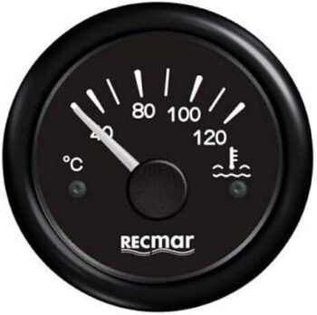 Vandens temperatūros indikatorius 40–120 °C juodas