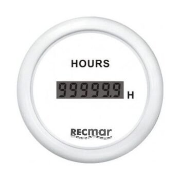 Valandų skaitiklis baltas Ø51 mm