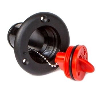 Kuro užpylimo anga plastikinė 38 mm juoda/raudona