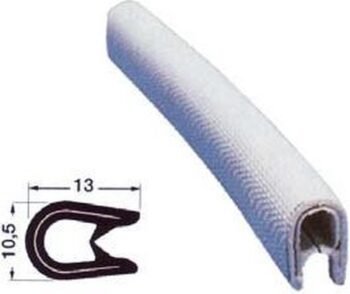 Apsauginis kantinis profilis 1,5–5 mm briaunai, baltas, 5 m