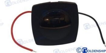 Pagalbinio apšvietimo žibintas su lęšiu (juodas, įleidžiamas)