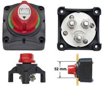 Akumuliatoriaus perjungėjas (4 pozicijos)