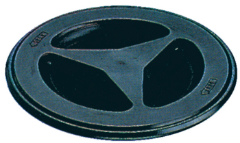 Apvalus nailoninis inspekcinis liukas Ø170/130 mm, juodas