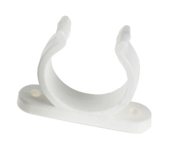 Elastinis laikiklis irklui ar strypui, Ø30 mm, baltas