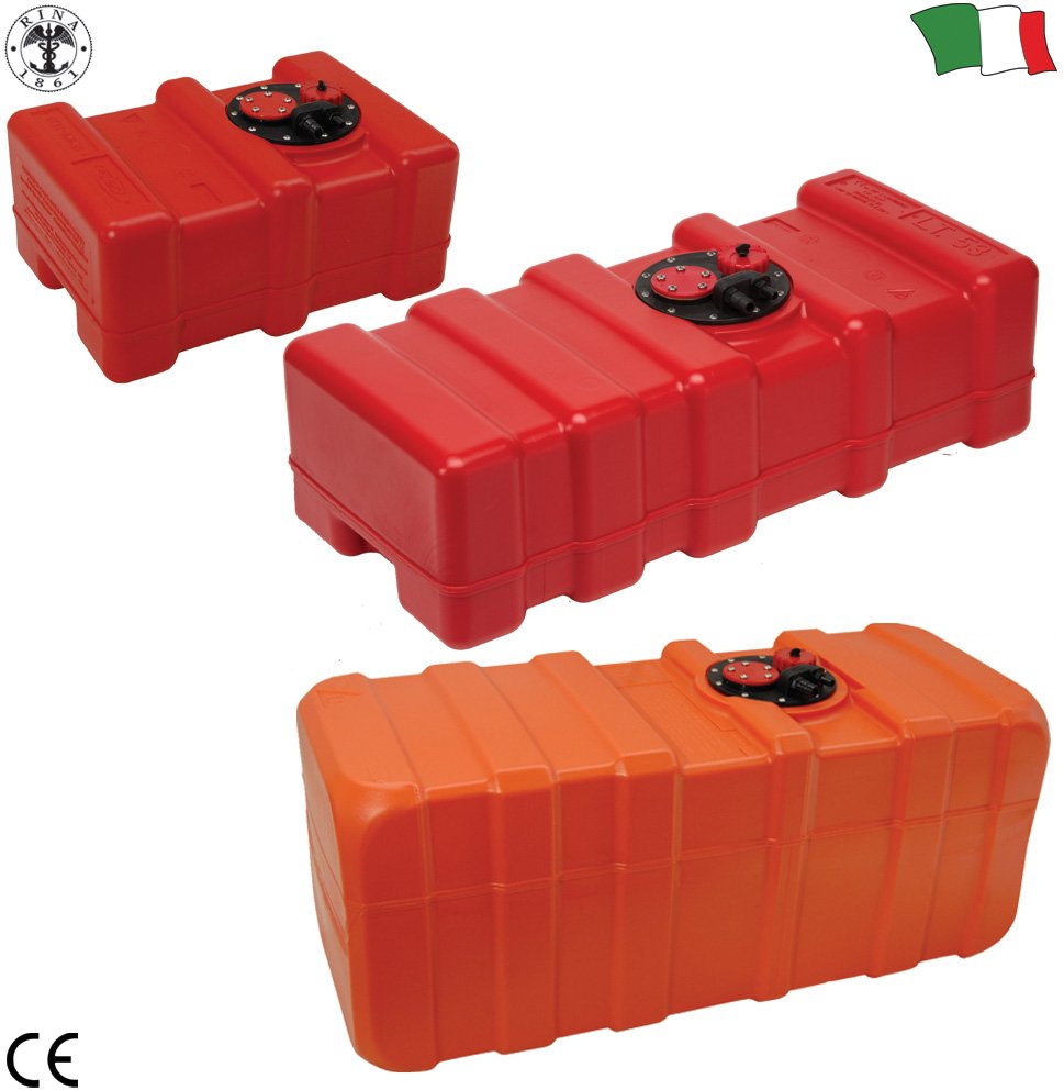 Fiksuotas polietileno degalų bakas 55 l