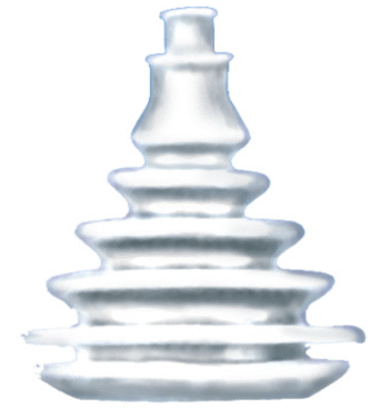 Guminė apsauga–manžetė įstatoma 100 mm balta