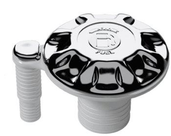 Kuro bako užpylimo anga su alsuokliu, chromuota Ø38 mm