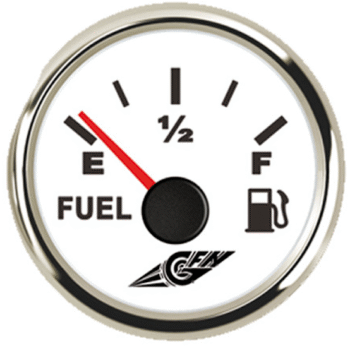 Kuro lygio daviklis baltas ciferblatas, nerūdijančio plieno apvadas, Ø52 mm, IP67, 10–180 Ohm