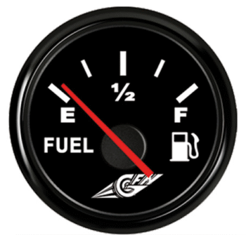 Kuro lygio daviklis juodas ciferblatas, juodas apvadas, Ø52 mm, IP67, 10–180 Ohm