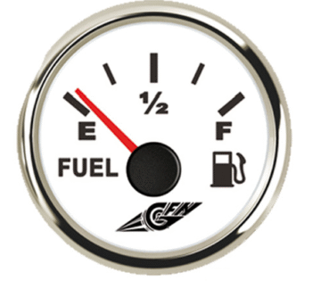 Kuro lygio matuoklis su nerūdijančio plieno rėmeliu ir baltu ciferblatu 52 mm 240–33 Ohm