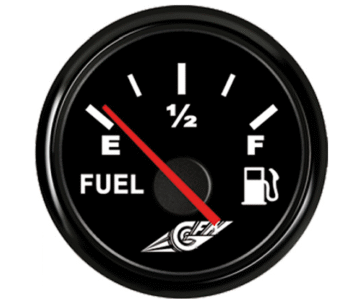 Kuro lygio matuoklis su juodu rėmeliu ir juodu ciferblatu 52 mm 240–33 Ohm