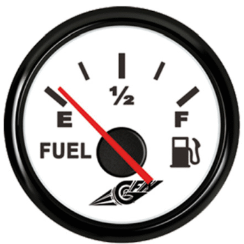 Kuro lygio matuoklis su juodu rėmeliu ir baltu ciferblatu 52 mm 240–33 Ohm