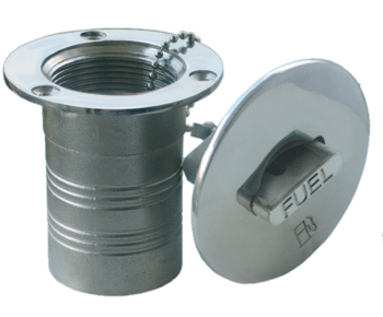 Degalų įpylimo anga iš nerūdijančio plieno AISI 316 benzinui Ø38 mm