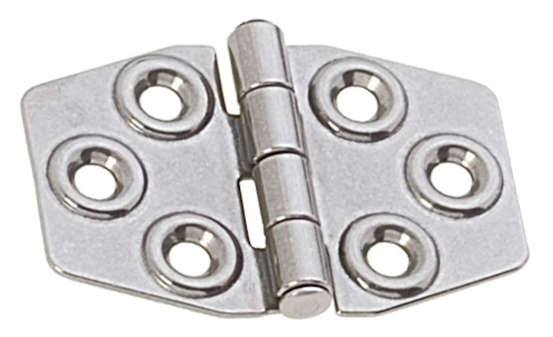 Nerūdijančio plieno poliruotas lankstas 68x45 mm