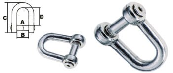 Nerūdijančio plieno šekelis su paslėptu varžtu AISI 316 Ø 10 mm