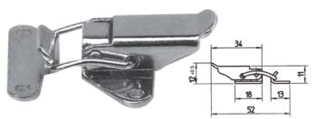 Nerūdijančio plieno svirtinis užraktas 52 mm