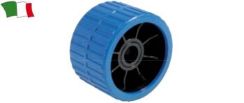 Priekabos priekinis ritinėlis plaukiojantis, mėlynas Ø120×74×15 mm