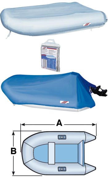 Pripučiamų valčių tentas 600D poliesteris mėlynas, 320–340 cm