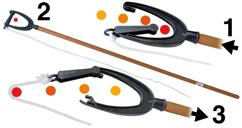 Specialus prisukamas švartavimo kablys, nailoninis, juodas