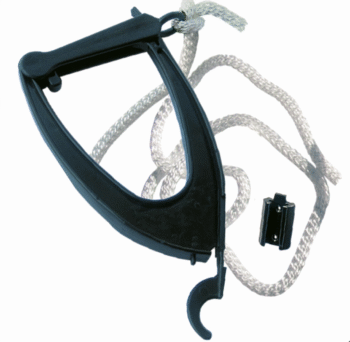 Specialus švartavimo kablys su dvigubu atsidarymu, nailoninis, juodas