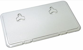 Stačiakampis ABS liukas be užrakto 350×600 mm (vidus 255×500 mm), baltas