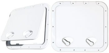 Stačiakampis ABS liukas be užrakto 517×463 mm (vidus 442×386 mm), baltas