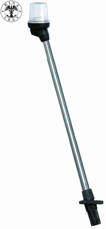 Teleskopinė visakryptė navigacinė šviesa, juodas korpusas, 540 mm