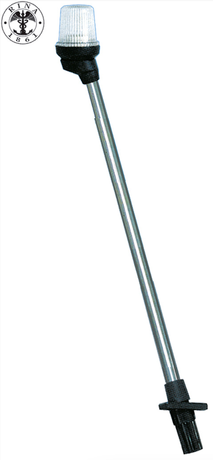 Teleskopinė visakryptė navigacinė šviesa, juodas korpusas, 540 mm