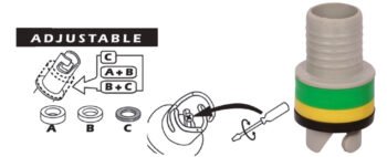 Universalus pripūtimo antgalis (vožtuvų adapteris)