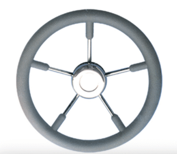 Vairas (5 stipinų) nerūdijančio plieno su poliuretano apvadu, pilkas Ø325 mm