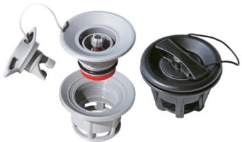 Vožtuvas pripučiamai valčiai 62×37 mm (juodas)