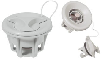 Vožtuvas pripučiamai valčiai 62×37 mm (juodas)