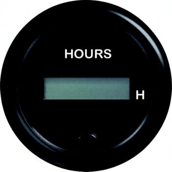Valandų skaitiklis (juodas) Ø51 mm