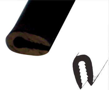 APSAUGINĖ BORTO GUMA MAŽA JUODA 3-5 mm BRIAUNAI