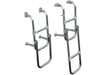 Nerūdijančio plieno kopėtėlės „Airbus“, užlenkiamos, 3 pakopų, 74 cm